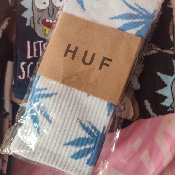 HUF Blue and White Casual Socks - Picture 2 of 3